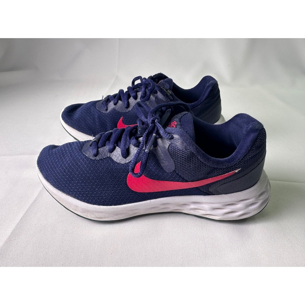 Nike Revolution 6 Running Shoes Women US 8 Blue Pink Athletic Sneaker DC3729-401